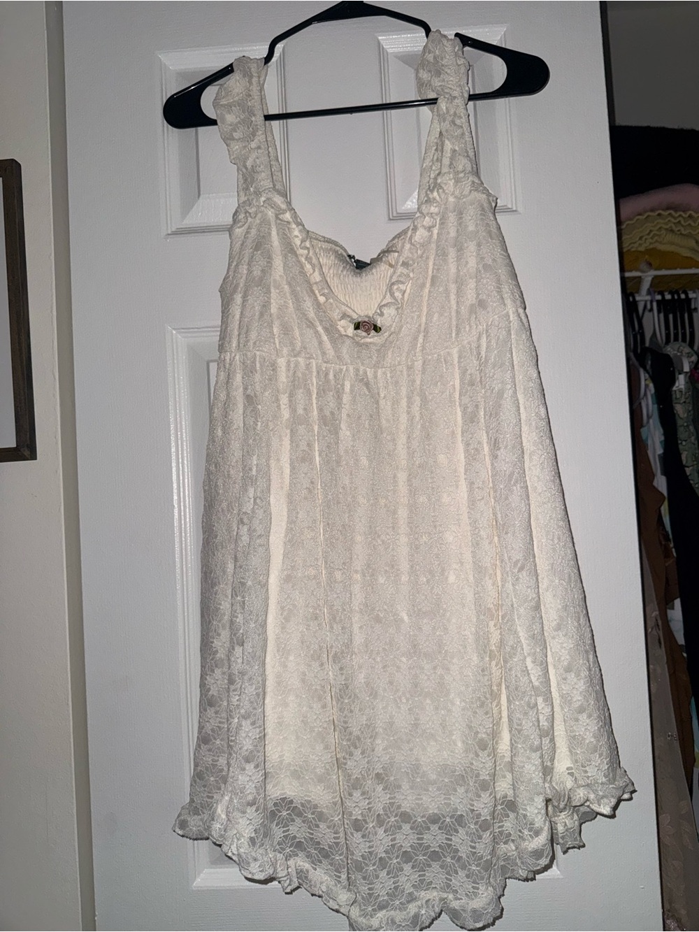 NWT Wild Fable Lace-Trim Ivory Dress
